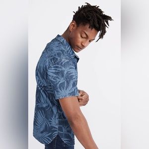 Madewell‎ Men's Short Sleeve Workshirt Small Tropical Indigo